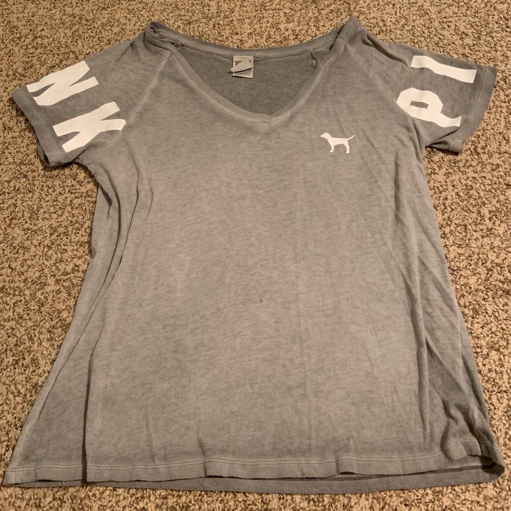 Gray VS PINK shirt.